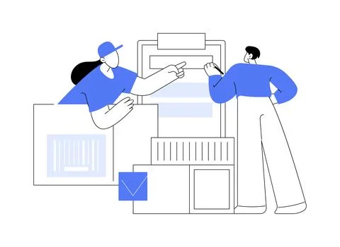 Delivery note abstract concept vector illustration. Stockillustratie