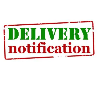 Delivery notification Stock Illustration