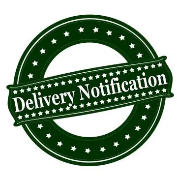 Delivery notification Stock Illustration
