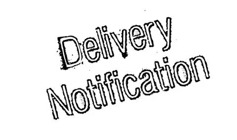 Delivery Notification rubber stamp イラスト素材