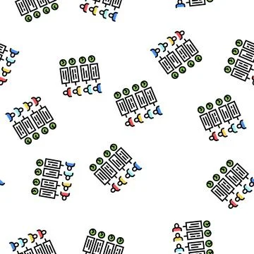 Delivery order customer report vector seamless pattern Stock Illustration