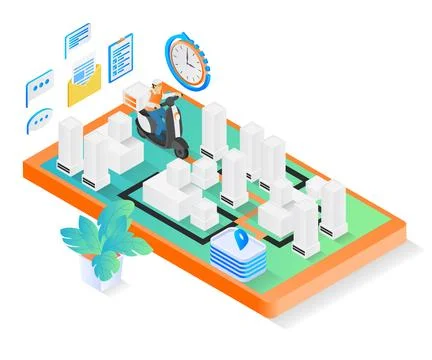 Delivery order of illustrations Stock Illustration