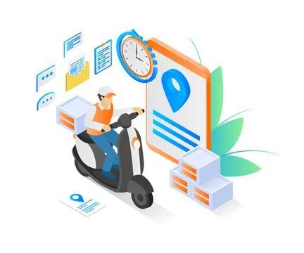 Delivery order of illustrations Stock Illustration