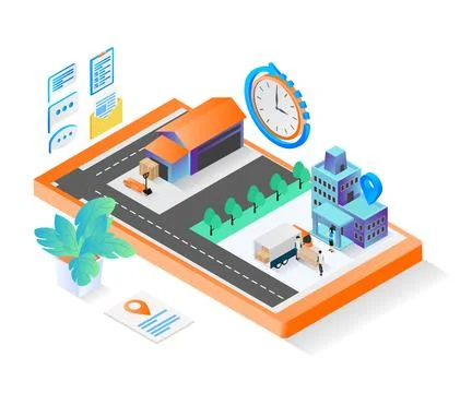 Delivery order of illustrations Stock Illustration