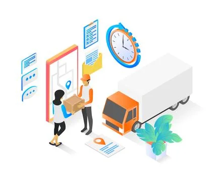 Delivery order of illustrations Stock Illustration