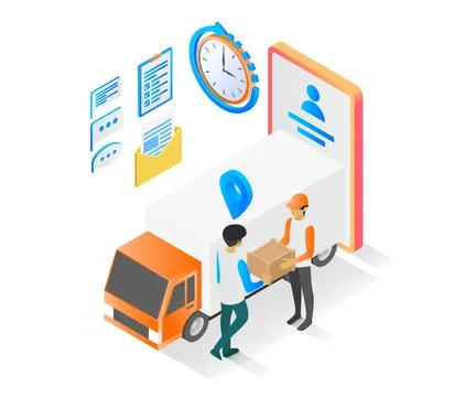 Delivery order of illustrations Stock Illustration