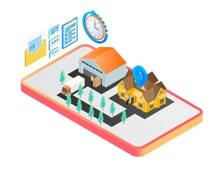 Delivery order of illustrations Stock Illustration