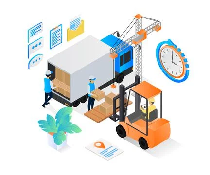 Delivery order of illustrations Stock Illustration