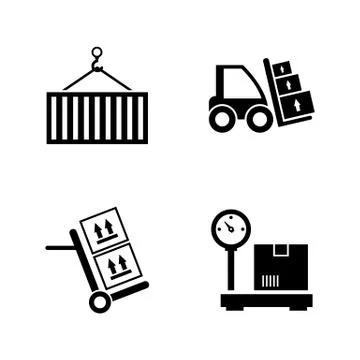 Delivery order. Simple Related Vector Icons Stock Illustration