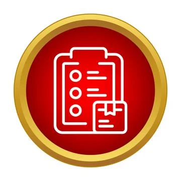 Delivery order tracking checklist package logistics icon Stock Illustration