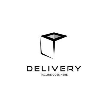 Delivery package logo design inspiration Stock Illustration