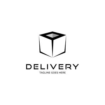 Delivery package logo design inspiration Stock Illustration