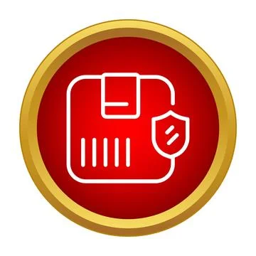 Delivery package protection security shield icon concept 스톡 일러스트