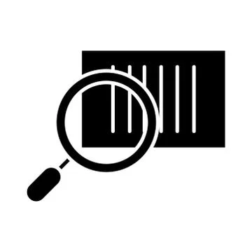 Delivery packaging, code magnifier cargo distribution, logistic shipment of Illustration