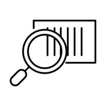 Delivery packaging, code magnifier cargo distribution, logistic shipment of Illustration