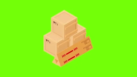 Delivery packaging icon animation Stock Footage 152577104