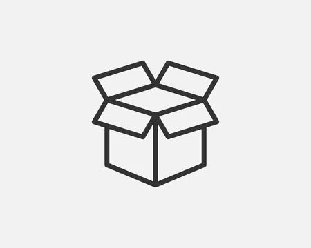 Delivery packaging vector icon. Cargo cardboard box icons. Carton package s.. Stock Illustration