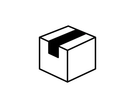Delivery packaging vector icon. Cargo cardboard box icons. Carton package s.. Illustrazione stock