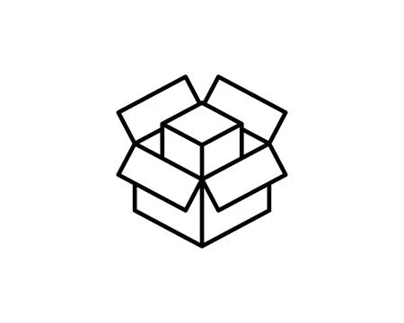 Delivery packaging vector icon. Cargo cardboard box icons. Carton package s.. Illustrazione stock