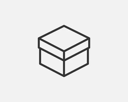 Delivery packaging vector icon. Cargo cardboard box icons. Carton package s.. Stock Illustration