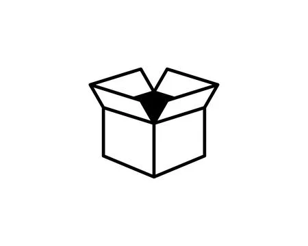 Delivery packaging vector icon. Cargo cardboard box icons. Carton package s.. Stock Illustration