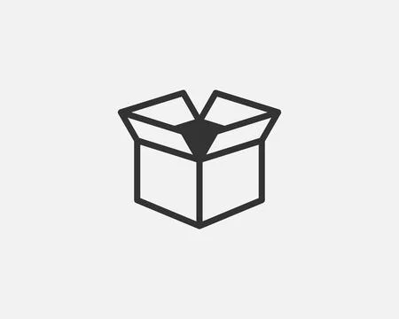 Delivery packaging vector icon. Cargo cardboard box icons. Carton package s.. Stock Illustration