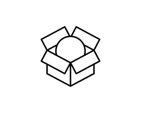 Delivery packaging vector icon. Cargo cardboard box icons. Carton package s.. Stock Illustration