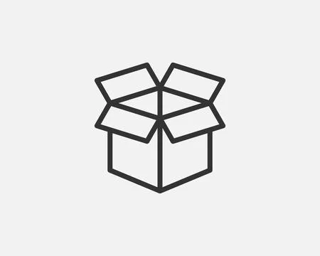 Delivery packaging vector icon. Cargo cardboard box icons. Carton package s.. Illustrazione stock