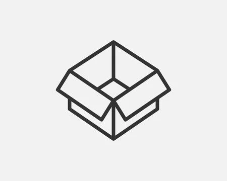 Delivery packaging vector icon. Cargo cardboard box icons. Carton package s.. Illustrazione stock