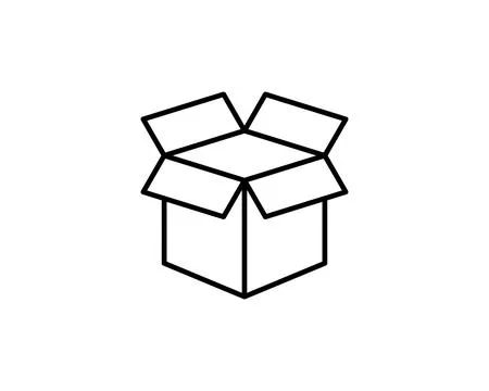 Delivery packaging vector icon. Cargo cardboard box icons. Carton package sig Stock Illustration