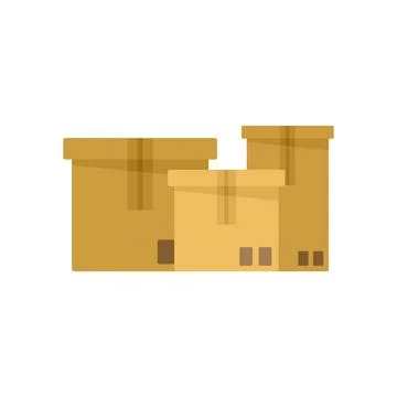 Delivery parcel icon flat isolated vector Stock Illustration