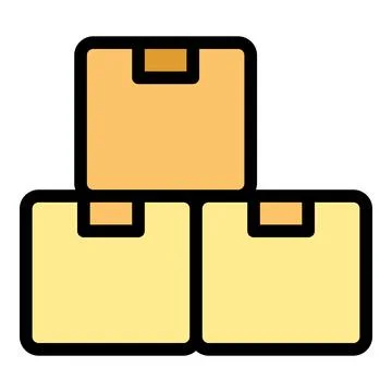 Delivery parcel icon vector flat Illustrazione stock