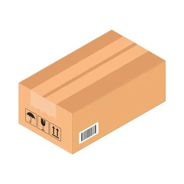 Delivery parcel packaging Stock Illustration