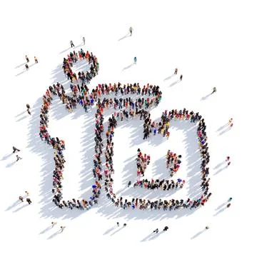 Delivery parcel people 3D rendering イラスト素材