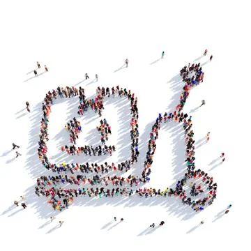 Delivery parcel people 3D rendering Stock Illustration