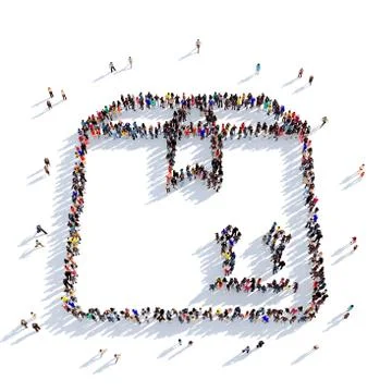 Delivery parcel people 3D rendering Stock Illustration