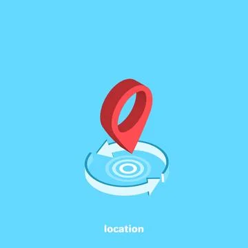 Delivery of the parcel to the specified address, isometric image Stock Illustration