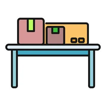 Delivery parcels boxes shipping logistics distribution icon Stock Illustration