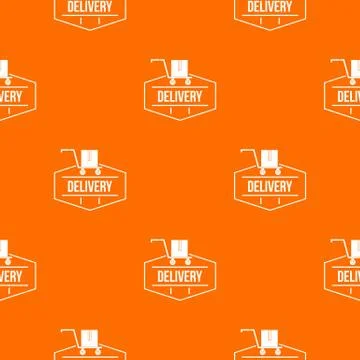 Delivery pattern vector orange Illustrazione stock