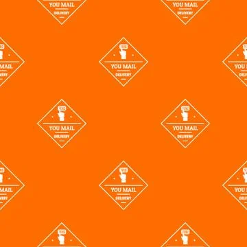 Delivery pattern vector orange Stock Illustration
