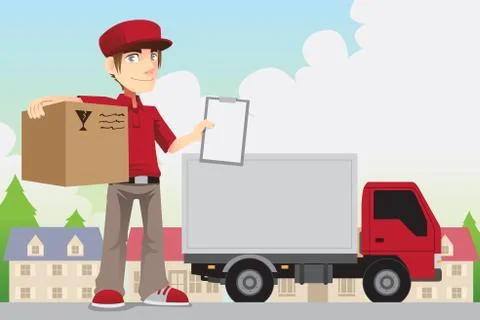 Delivery person Stock Illustration