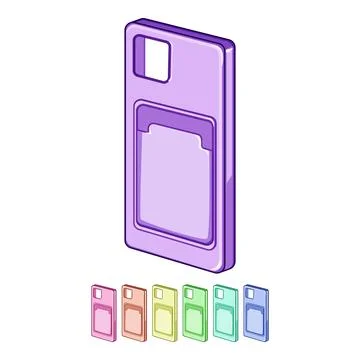 Delivery phone box cartoon vector graphic Stock Illustration