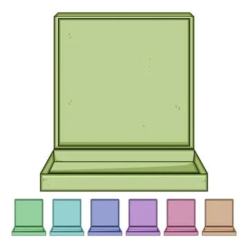 Delivery pizza box cartoon vector graphic Stock Illustration