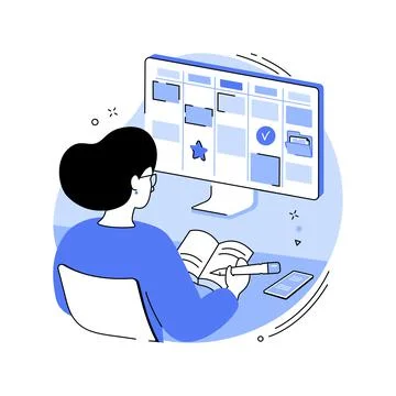 Delivery plan isolated cartoon vector illustrations. Stock Illustration