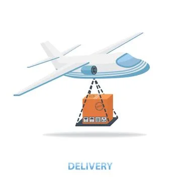 Delivery plane Stock Illustration