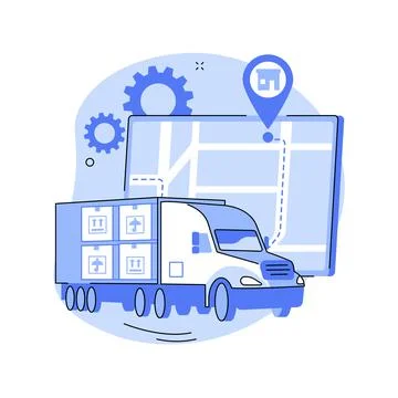 Delivery point abstract concept vector illustration. Stock Illustration