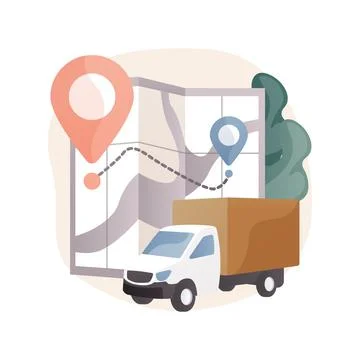 Delivery point abstract concept vector illustration. Stock Illustration
