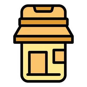 Delivery point shop icon vector flat Stock Illustration