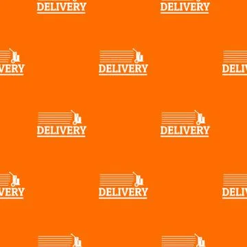 Delivery post pattern vector orange 库存插图