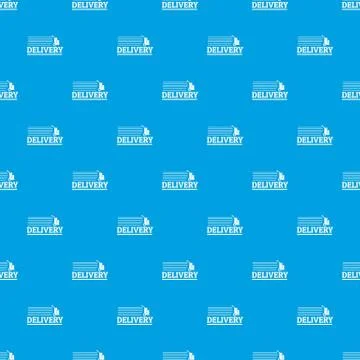Delivery post pattern vector seamless blue 스톡 일러스트